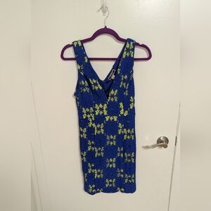 NIKIBIKI Blue and Yellow Floral Dress - Women's Size Large